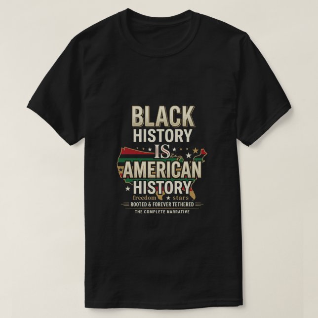 Camiseta Dia de Juneteenth - história negra afro-americana (Frente do Design)