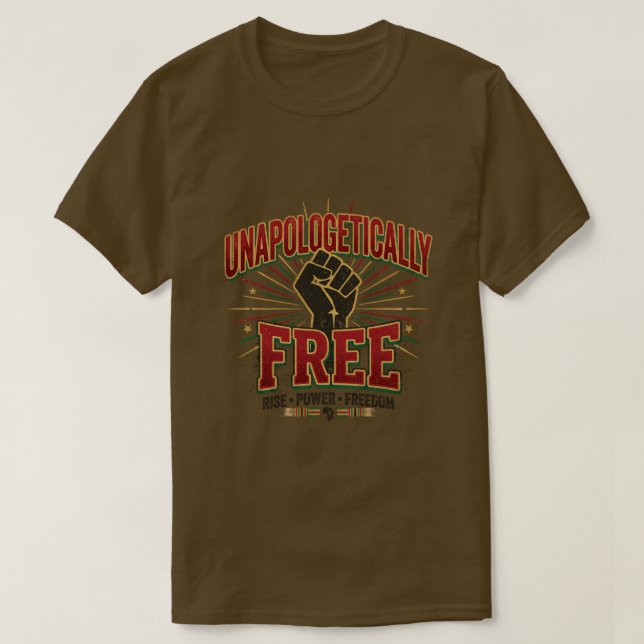 Camiseta Dia de Juneteenth sem desculpas (Frente do Design)