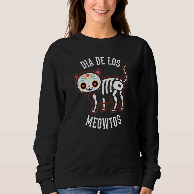 Camiseta DIA DE LOS MEOWTOS     Mexican Cat   Day of the De (Frente)