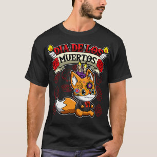Camiseta Dia De Los Muertos Animal Fox