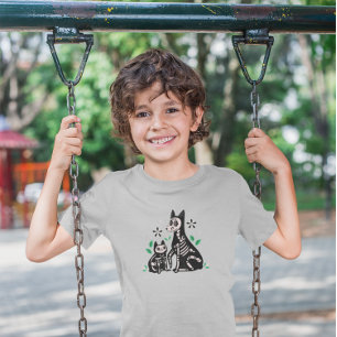 Camiseta Día de los Muertos Cat & Dog Skeleton