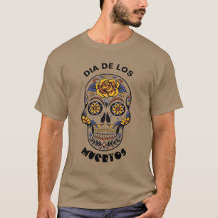 Camiseta Dia de los Muertos - Caveira Colorida