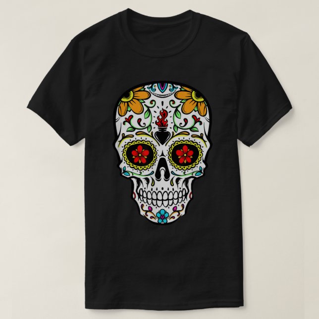 Camiseta Dia de Los Muertos Costume Sugar Skirt Men W (Frente do Design)