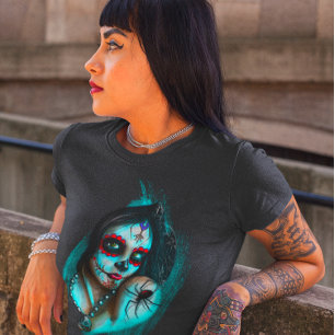 Camiseta Dia de Los Muertos Dia das Mulheres Mortas
