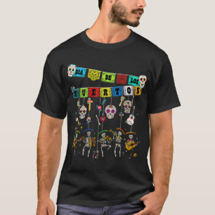 Camiseta Dia de los Muertos do Céu Engraçado Morto Dan