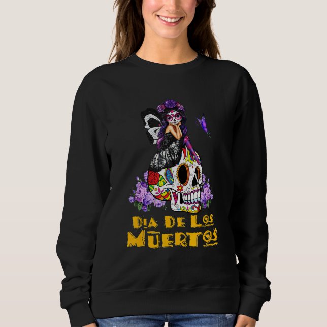 Camiseta Dia De Los Muertos Do Dia Das Bruxas Mortas (Frente)