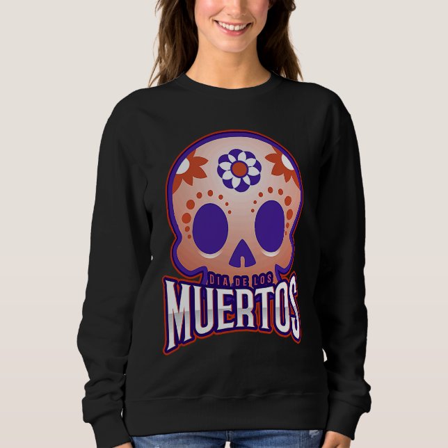 Camiseta Dia de los muertos Modern colourful Skull (Frente)