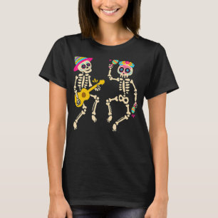 Camiseta Dia De Los Muertos Skeleton Dancing Skull Day Of T