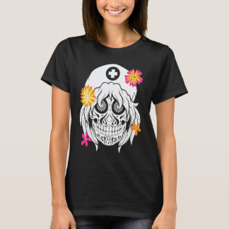 Camiseta Dia de los Muertos Skull Nurse