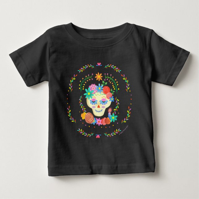 Camiseta Día de los Muertos Sugar Skull Design (Frente)