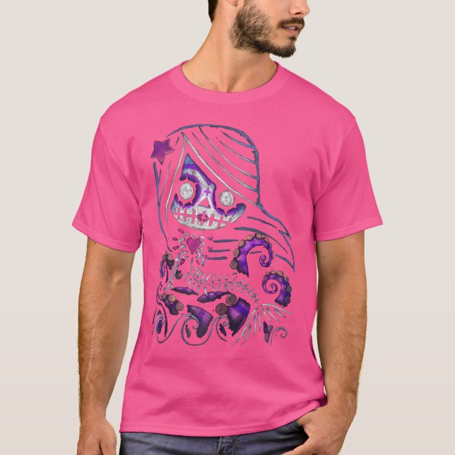 Camiseta Dia De Los Muertos Sugar Skull Emo Punk Gothic Gra (Frente)