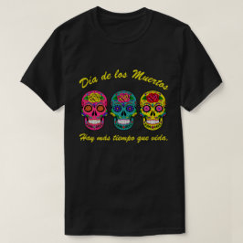 Camiseta Día de los Muertos três adoça os crânios o Dia das