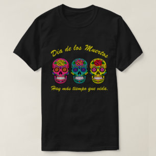 Camiseta Día de los Muertos três adoça os crânios o Dia das