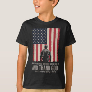 Camiseta Dia de Memória dos Veteranos Nunca Esqueça a Liber