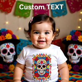 Camiseta Dia de Muertos Crânio de açúcar personalizado