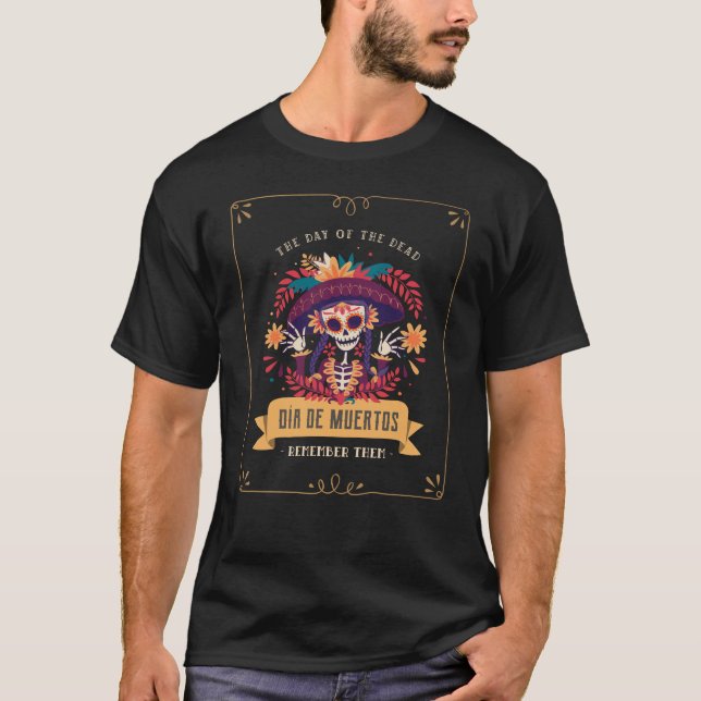 Camiseta Dia de muertos dos mortos (Frente)