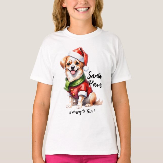Camiseta Dia de Natal Veste o Pai Natal (Frente)