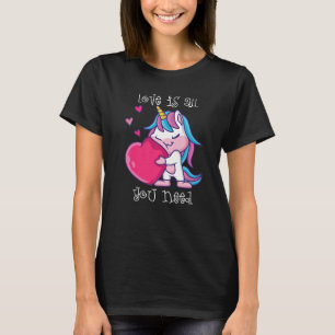 Camiseta Dia de os namorados Amor É Tudo O Que Você Precisa