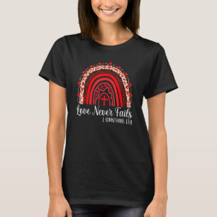 Camiseta Dia de os namorados Amor Nunca Passa Rainbow Lepar