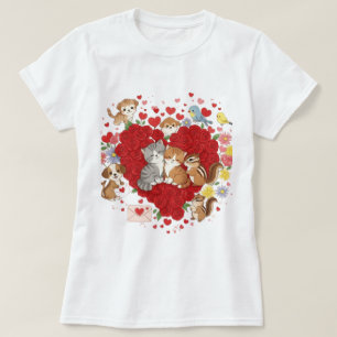 Camiseta Dia de os namorados Animal Love"