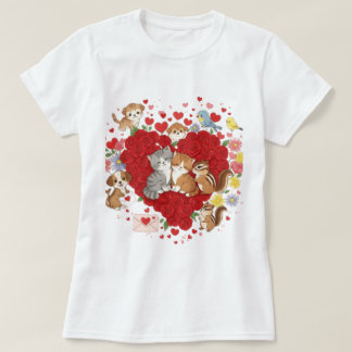 Camiseta Dia de os namorados Animal Love"