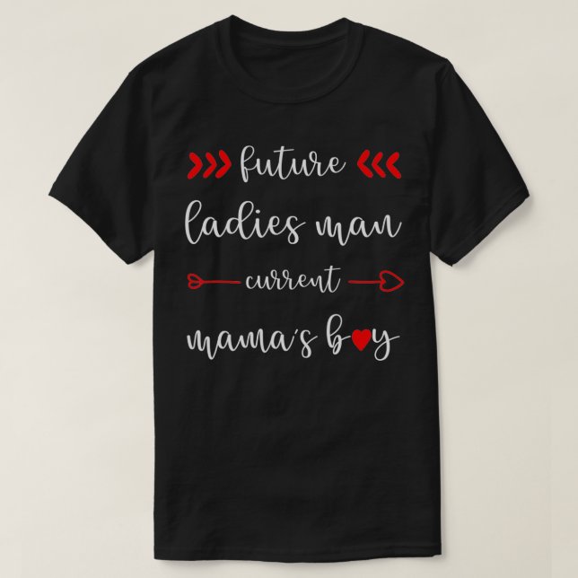 Camiseta Dia de os namorados Atual de Meninos Mamas das Fut (Frente do Design)