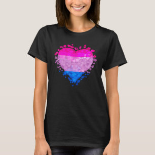 Camiseta Dia de os namorados Bissexual Bi Pride Flag