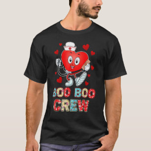 Camiseta Dia de os namorados Boo Boo Crew Enfermeiro Coraçã