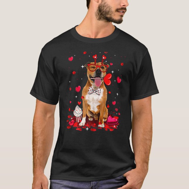 Camiseta Dia de os namorados Brilhante Picolé Cachorro Cost (Frente)