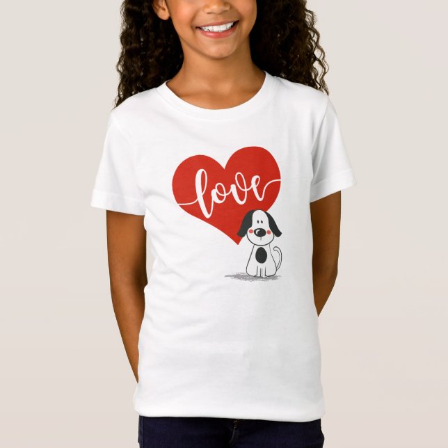 Camiseta Dia de os namorados Cachorro (Frente)