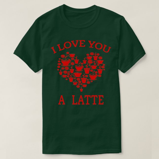 Camiseta Dia de os namorados Café Pun Gift - Eu Te Amo Um T (Frente do Design)