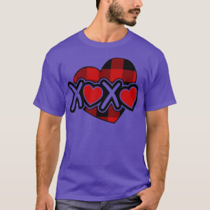 Camiseta Dia de os namorados cardíaco XOXO