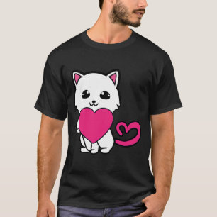 Camiseta Dia de os namorados Cat Love Feline Kitten Fan