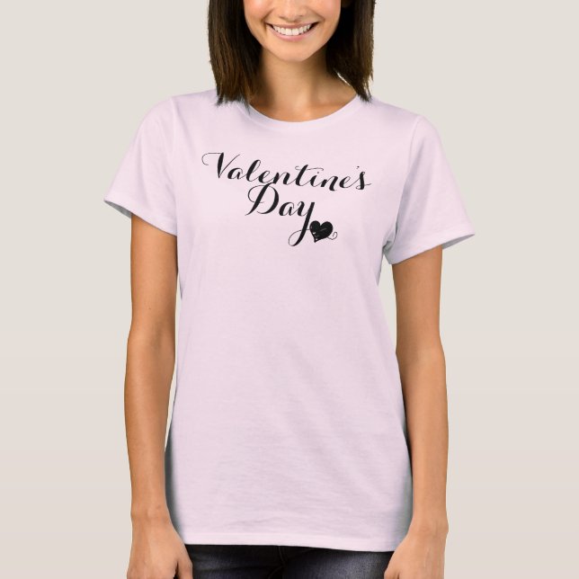 Camiseta Dia de os namorados com coração (Frente)