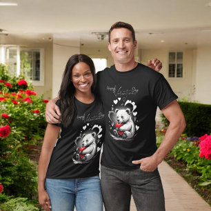 Camiseta Dia de os namorados com Urso Rico