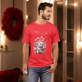 Camiseta Dia de os namorados com Urso Rico