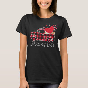 Camiseta Dia de os namorados Cortado De Corações De Caminhã