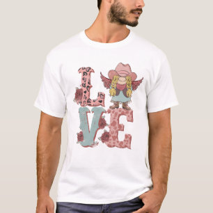 Camiseta Dia de os namorados Cowgirl Love