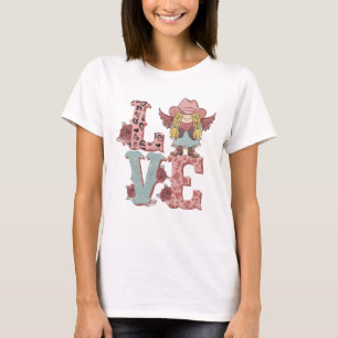Camiseta Dia de os namorados Cowgirl Love