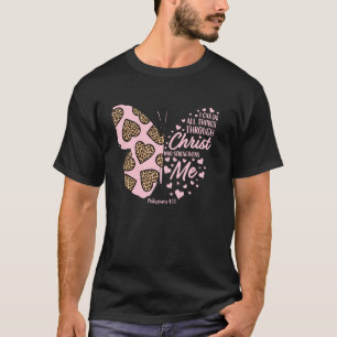Camiseta Dia de os namorados Cristão Borboleta Cheetah Impr
