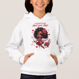 Camiseta Dia de os namorados Cupido Africano-Americano Glam