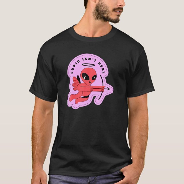Camiseta Dia de os namorados Cupido não é um Valen engraçad (Frente)