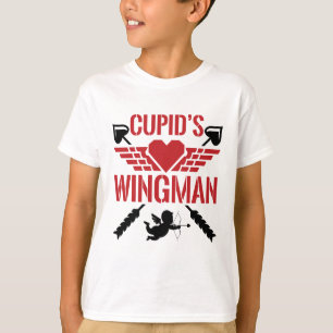 Camiseta Dia de os namorados Cute de Wingman do Cupido