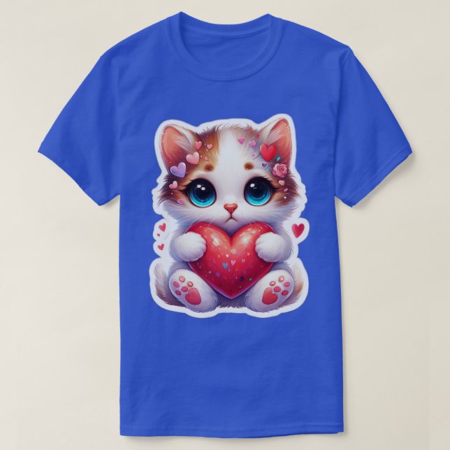 Camiseta dia de os namorados de animais (Frente do Design)