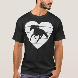 Camiseta Dia de os namorados de Cavalo Mulheres com Sobreca
