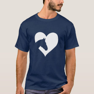 Camiseta Dia de os namorados De Coração Com Pano De Caval