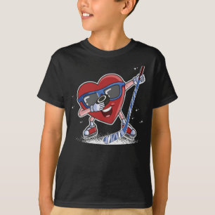 Camiseta Dia de os namorados De Coração Do Jogador De Hó
