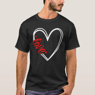 Camiseta Dia de os namorados De Coração Para Mulheres Hom