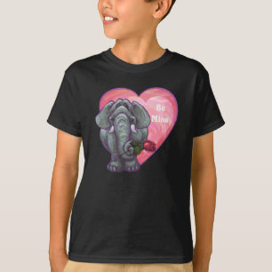 Camiseta Dia de os namorados de elefante