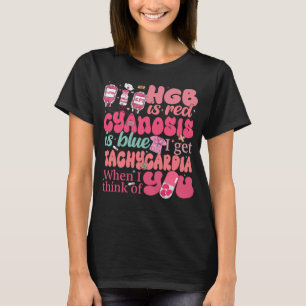 Camiseta Dia de os namorados de Enfermeira com Batimentos C